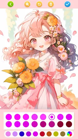 Game screenshot Doll Color: 塗り絵アニメ お姫様絵を描 mod apk