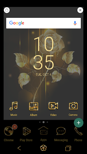 Gold rose Xperia theme