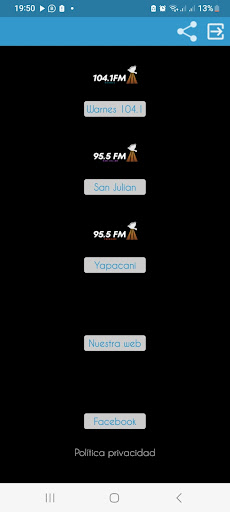 Android application Radio Sobrenatural Bolivia screenshort