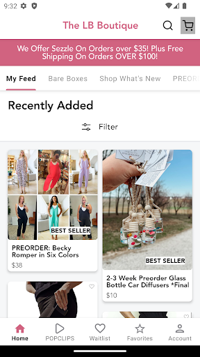 Android application The LB Boutique screenshort