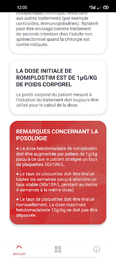 Nplate Dosing App Screen 3