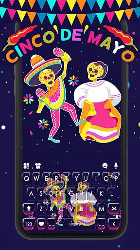 Android application Cinco de Mayo Keyboard Theme screenshort