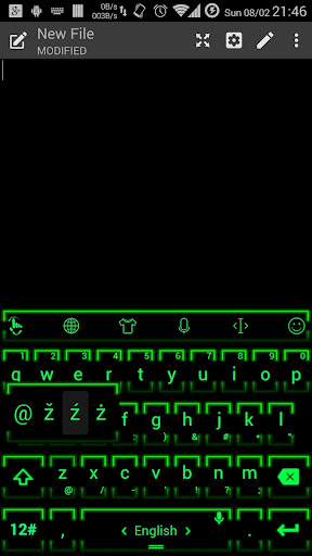 Keyboard Theme Neon 2 Green Screenshot 4 - AppWisp.com
