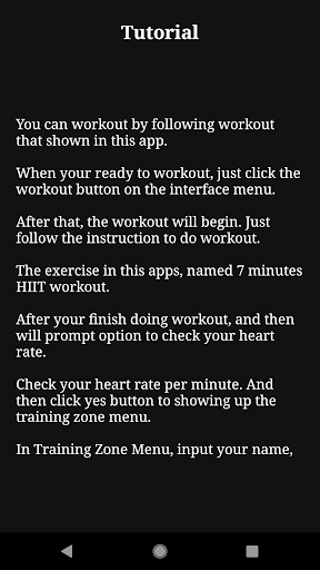 HIIT 7 Minutes Workout Screen 2