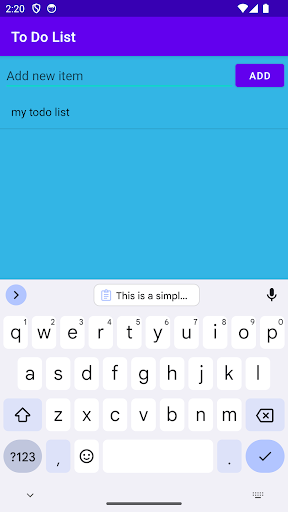 To Do List Screen 3