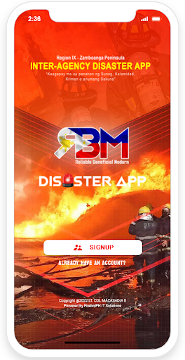 Android application RBM Disaster App screenshort
