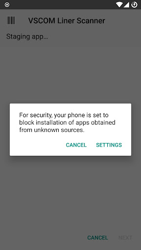 VISCOM Liner Scanner APP Screen 3