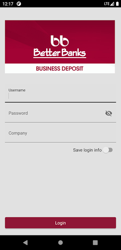Android application Better Banks Business Deposit screenshort