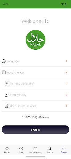 Android application Halal Gourmet Market screenshort