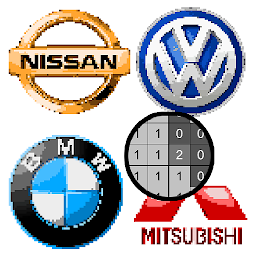 ਪ੍ਰਤੀਕ ਦਾ ਚਿੱਤਰ Cars Logo Pixel Art Coloring