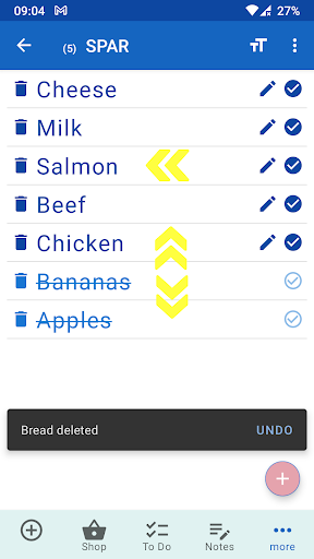 Android application My Lists screenshort