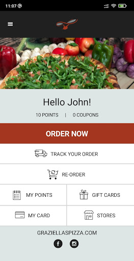 Android application Graziella's Pizza screenshort