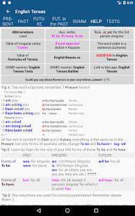 English Tenses Screenshot