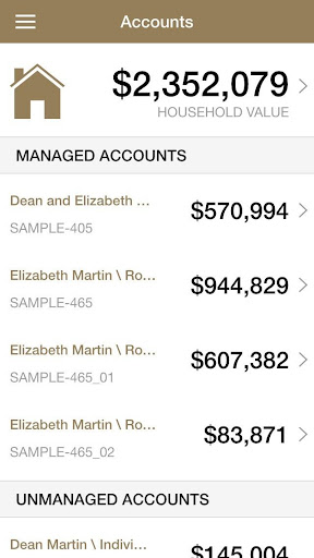 Wealth Analytics Account Info Screen 3