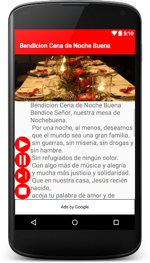 Android application Bendicion de Cena Nochebuena screenshort