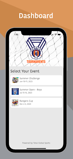 Android application Fullerton Rangers Tournaments screenshort