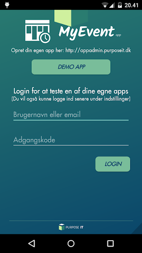Android application MyEvent screenshort
