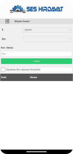 Ses Hırdavat B2B Screen 2
