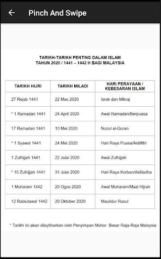 Kalendar Malaysia 2024 Hijrah Screen 3