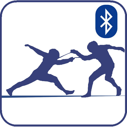 Fencing score and time logo