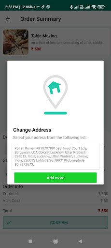 Android application Tito Service Provider screenshort