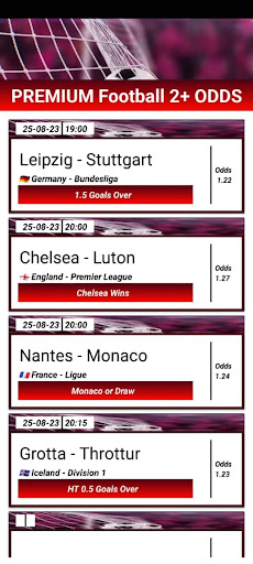 Premium Football Sure 2+ Odds Screen 2