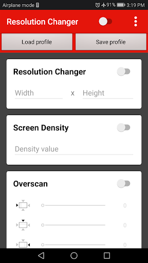 Android application Screen Resolution Changer: Dis screenshort