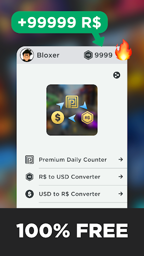 Android application Get Robux Counter and RBX Calc screenshort