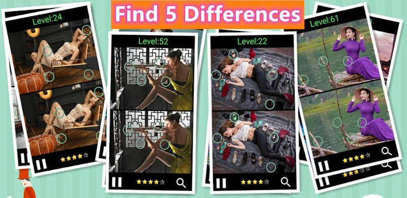 Spot Beauty Differences Puzzle