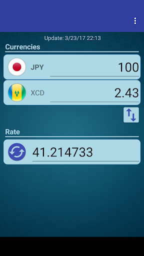 Android application Japan Yen x East Carib. Dollar screenshort