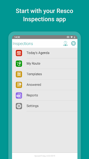 Android application Resco Inspections screenshort