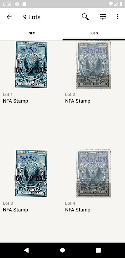 NFA AUCTIONS Screen 2