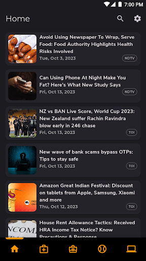 Android application SWEN screenshort