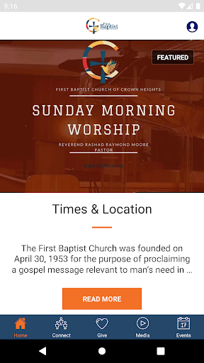 Android application myFBCCH screenshort