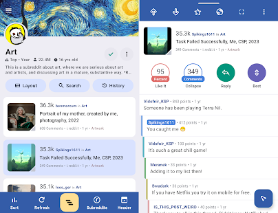 Relay for reddit Captura de pantalla