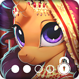 Pony Princess Celestia Rainbow Shy Cute Screen icon
