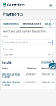 screenshot of GUARDIAN® Accounts & Policies