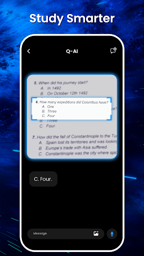 Screenshot of Q-AI Chatbot Assistant