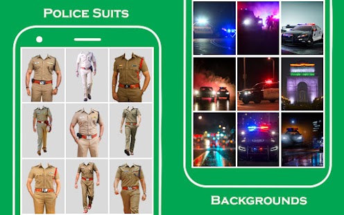 Men police suit photo editor Screenshot