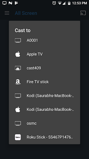 All Screen Video Cast Chromecast,DLNA,Roku,FireTV android2mod screenshots 3