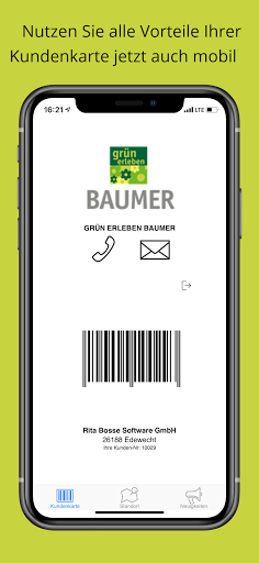 Android application Gärtnerei Baumer screenshort