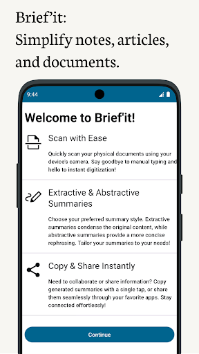 Android application Brief 'It - Text Summarizer screenshort