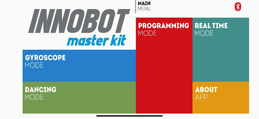 Android application INNOBOT MASTER KIT screenshort