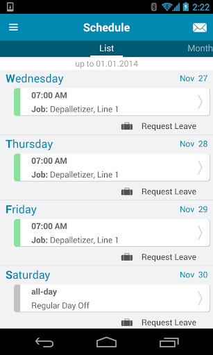 Android application Workloud screenshort