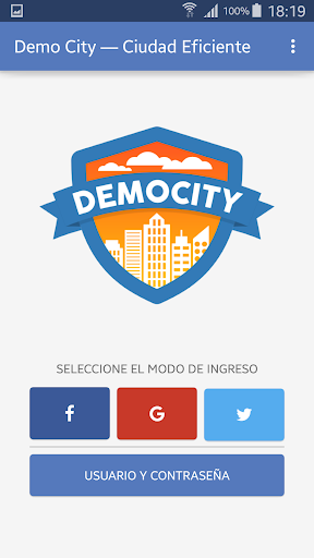 Android application Democity - Ciudad Inteligente screenshort