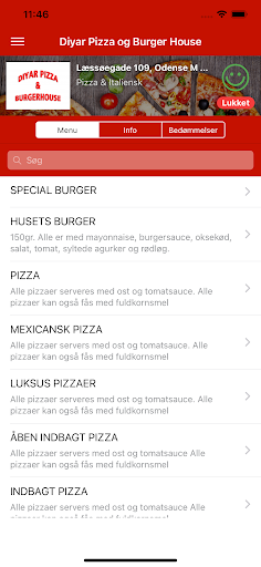 Android application Diyar Pizza og Burger House screenshort