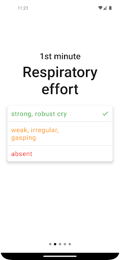 APGAR Timer Screen 3