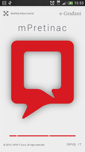 Android application mPretinac screenshort