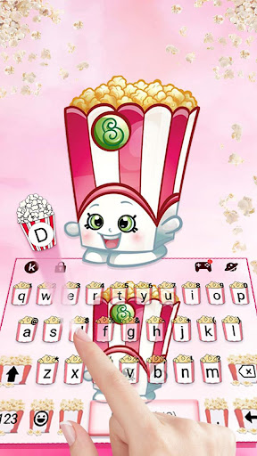 Cute Popcorn Keyboard Theme Screen 2