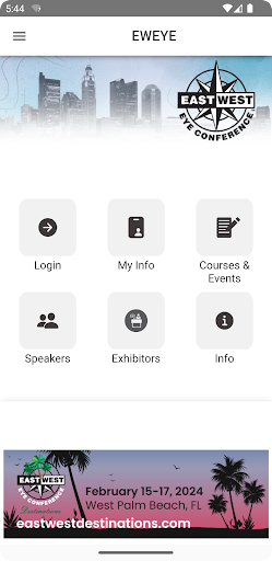 Android application EastWest Eye Conference app screenshort